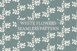 White Flowers Seamless Pattern