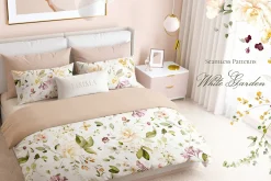 White roses & wildflowers floral set