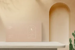 White Bohemian Modern Logo Elements.