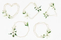 White Lilies Watercolor Set