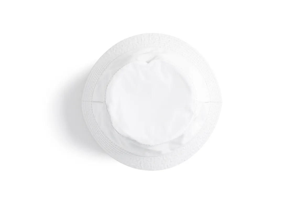 White Nylon Bucket Hat 3D Model
