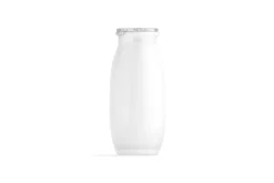 White Plastic Yogurt Bottle 3D Model