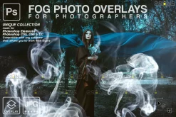 White smoke photo overlay, Fog