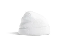 White Winter Knitted Beanie 3D Model