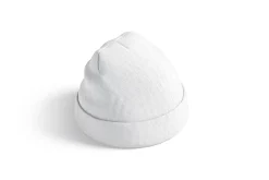 White Winter Knitted Beanie 3D Model