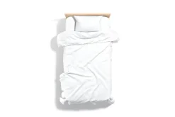 White Wooden Single Bed 3D Model