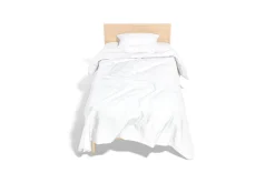 White Wooden Single Bed 3D Model