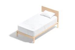 White Wooden Single Bed 3D Model