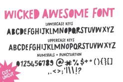 Wicked Awesome Cutout font