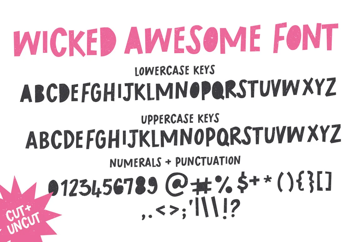 Wicked Awesome Cutout font