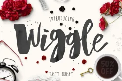 Wiggle Watercolor brush script