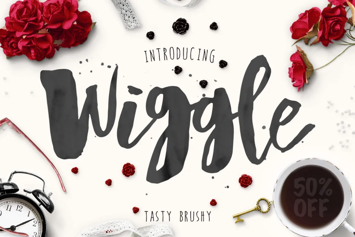 Wiggle Watercolor brush script