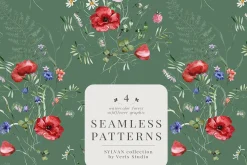 Wildflower Forest Floral Flower Set