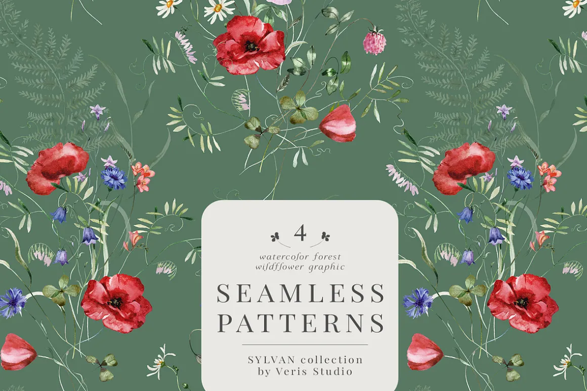 Wildflower Forest Floral Flower Set