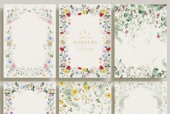 Wildflower Forest Floral Flower Set