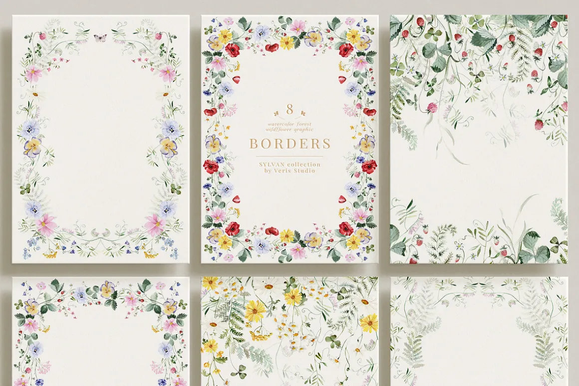Wildflower Forest Floral Flower Set