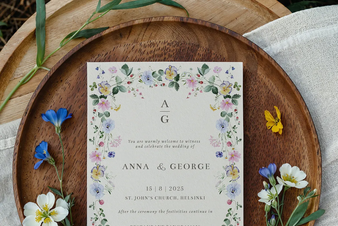 Wildflower Forest Floral Flower Set