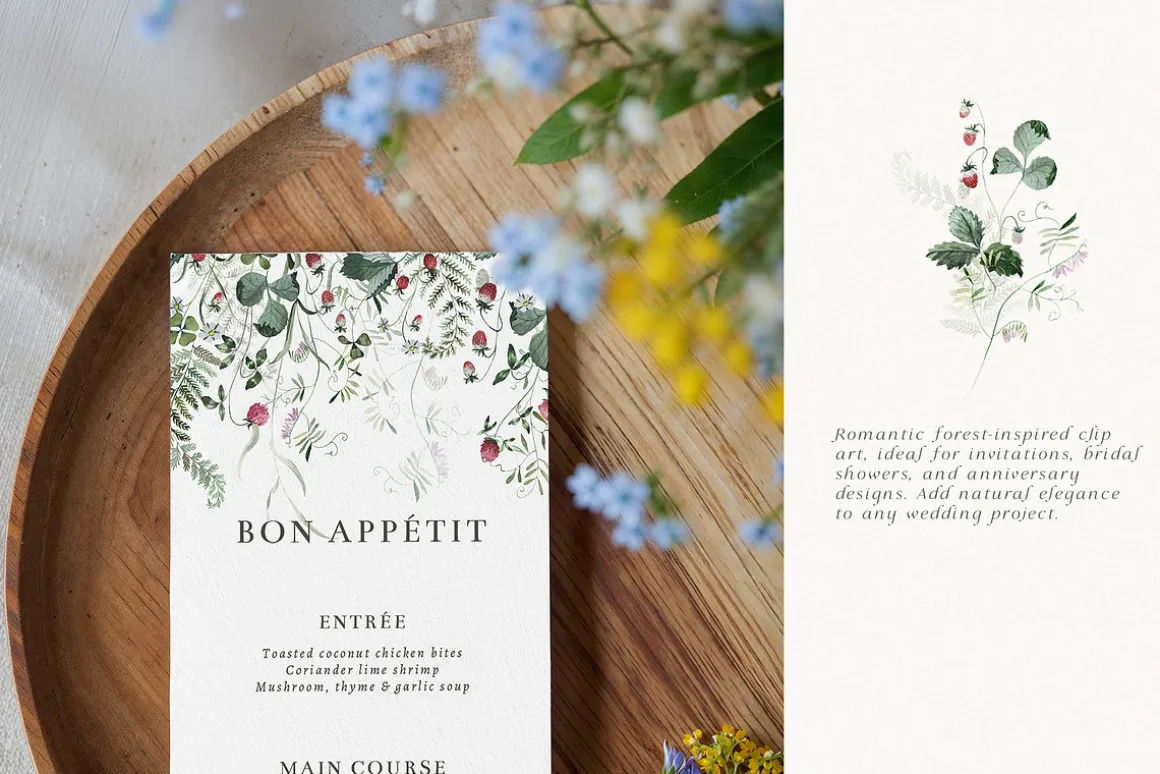 Wildflower Forest Floral Flower Set