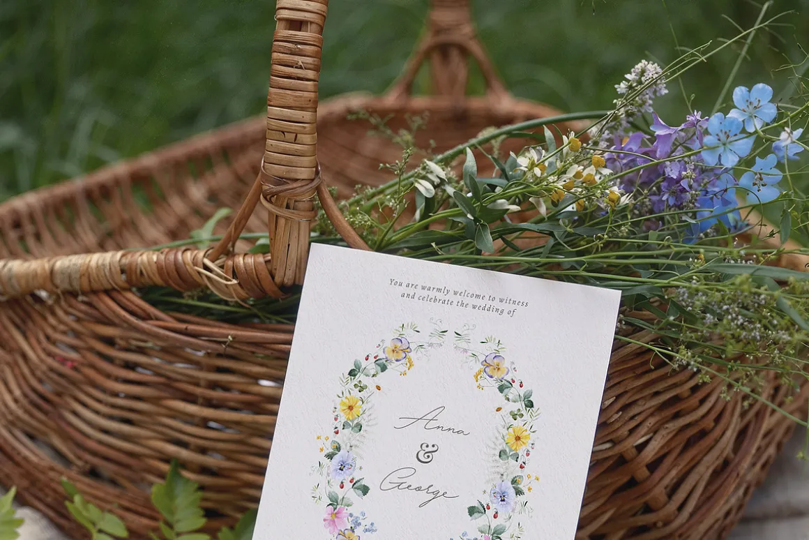 Wildflower Forest Floral Flower Set