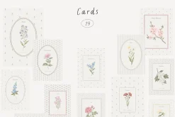 Wildflowers. Hand drawn pencil flora