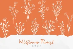 Wildflowers Line Art No:7