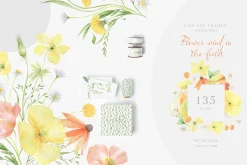 Wildflowers, poppies and herbs