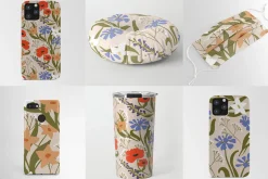 Wild flowers. Vector patterns