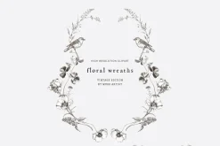 WILD GARDEN Pencil Sketch Clipart