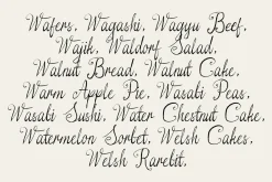 Wilfred Pearl Cursive Script
