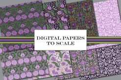 William Morris Floral Pattern Purple