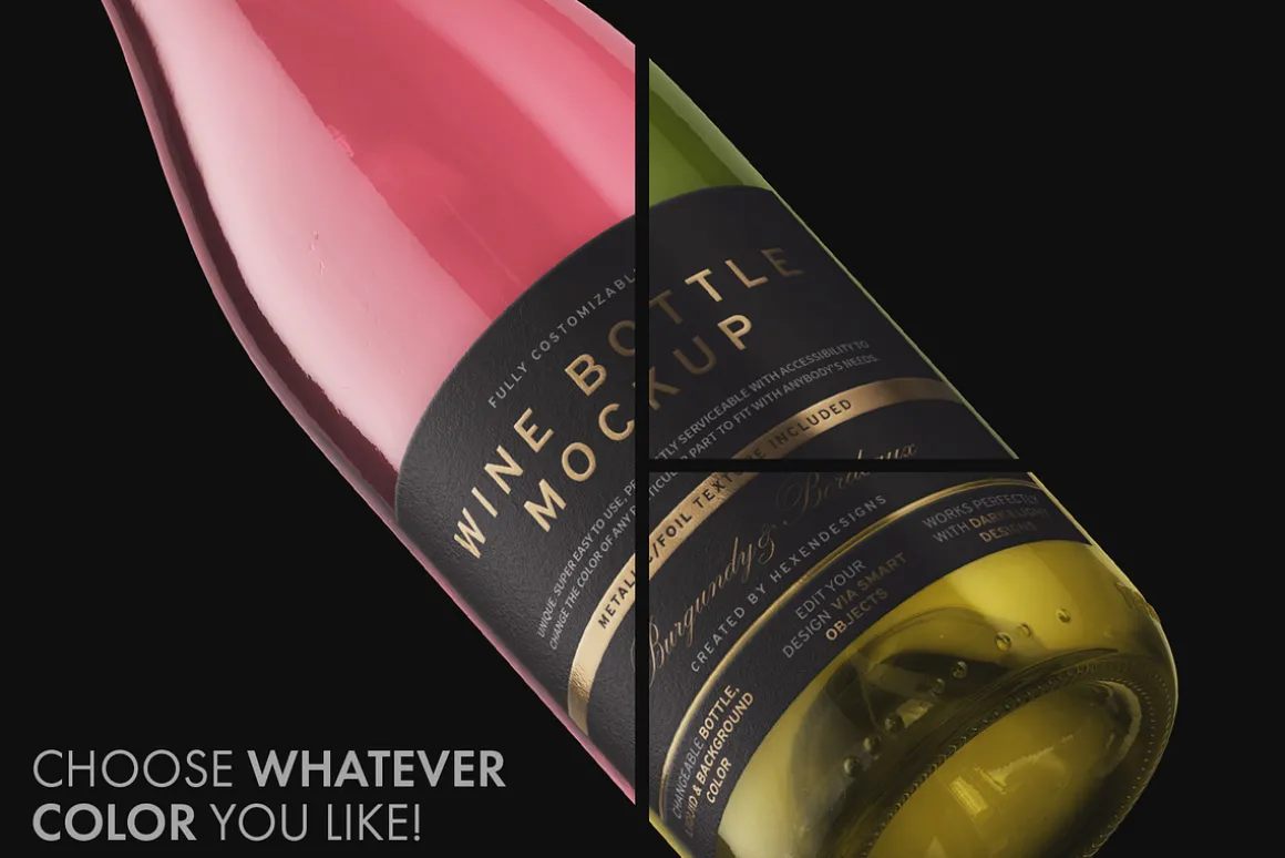 Wine Bottle Mockup