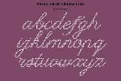Winky Show Dotted Art Fashion Script