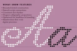Winky Show Dotted Art Fashion Script