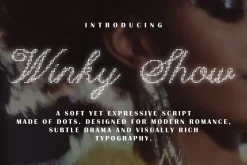 Winky Show Dotted Art Fashion Script