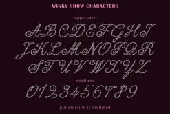 Winky Show Dotted Art Fashion Script