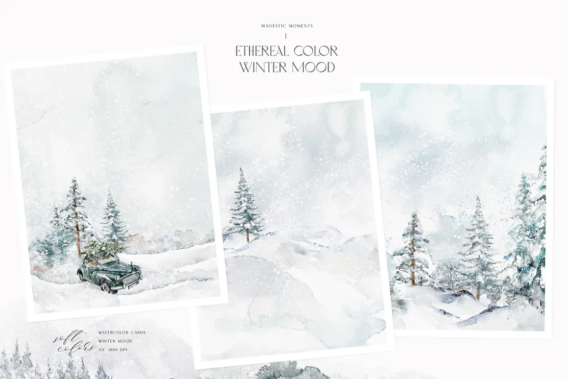 Winter Mood Watercolor Graphics