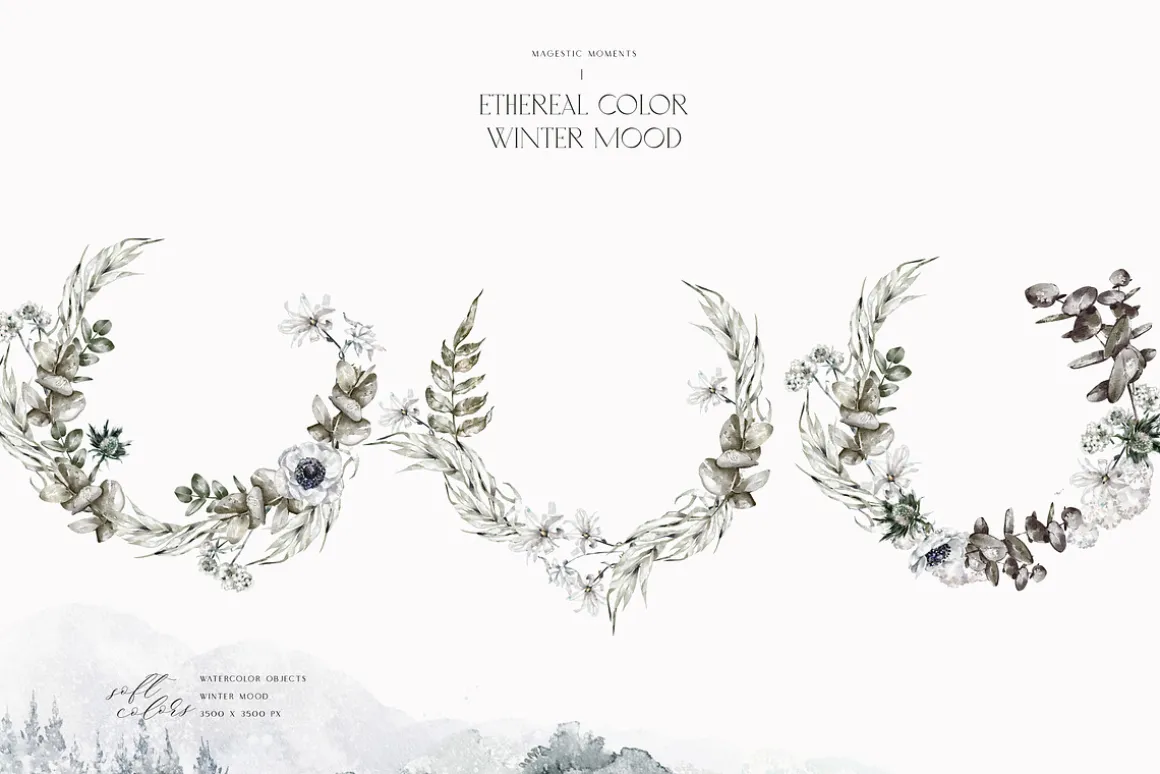 Winter Mood Watercolor Graphics