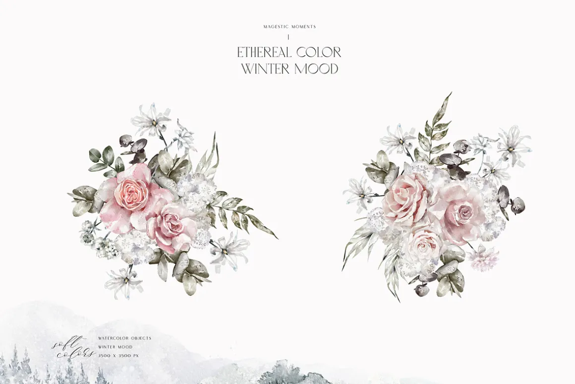Winter Mood Watercolor Graphics