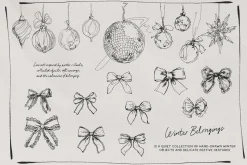 Winter Belongings: Holiday Line Art