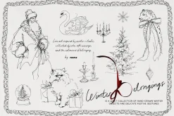 Winter Belongings: Holiday Line Art