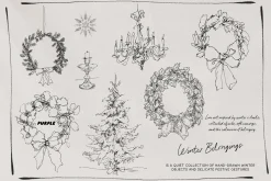 Winter Belongings: Holiday Line Art