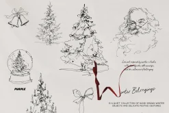 Winter Belongings: Holiday Line Art