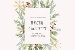 Winter Christmas Greenery Collection