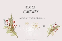 Winter Christmas Greenery Collection