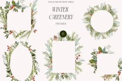 Winter Christmas Greenery Collection