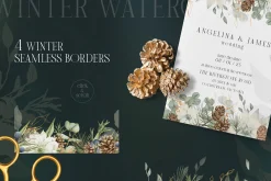 WINTER FLORALS watercolor set
