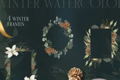 WINTER FLORALS watercolor set