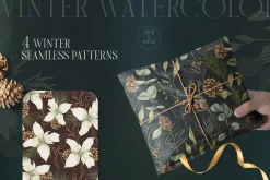 WINTER FLORALS watercolor set