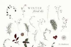 WINTER FLORISTRY - watercolor floral