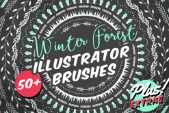 Winter Forest Illustrator Brushes